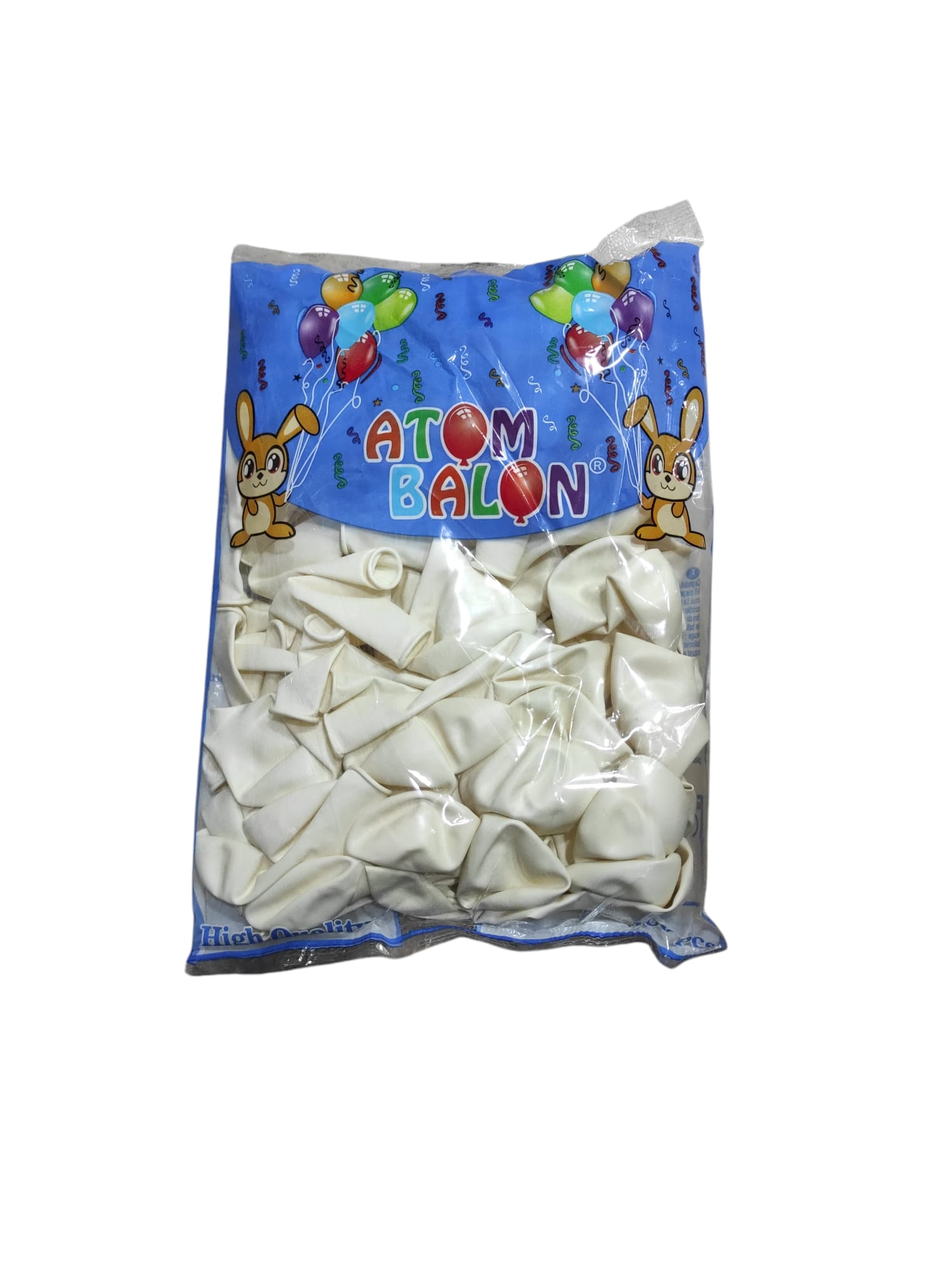 Atom Pastel Beyaz Balon 12''100lü 